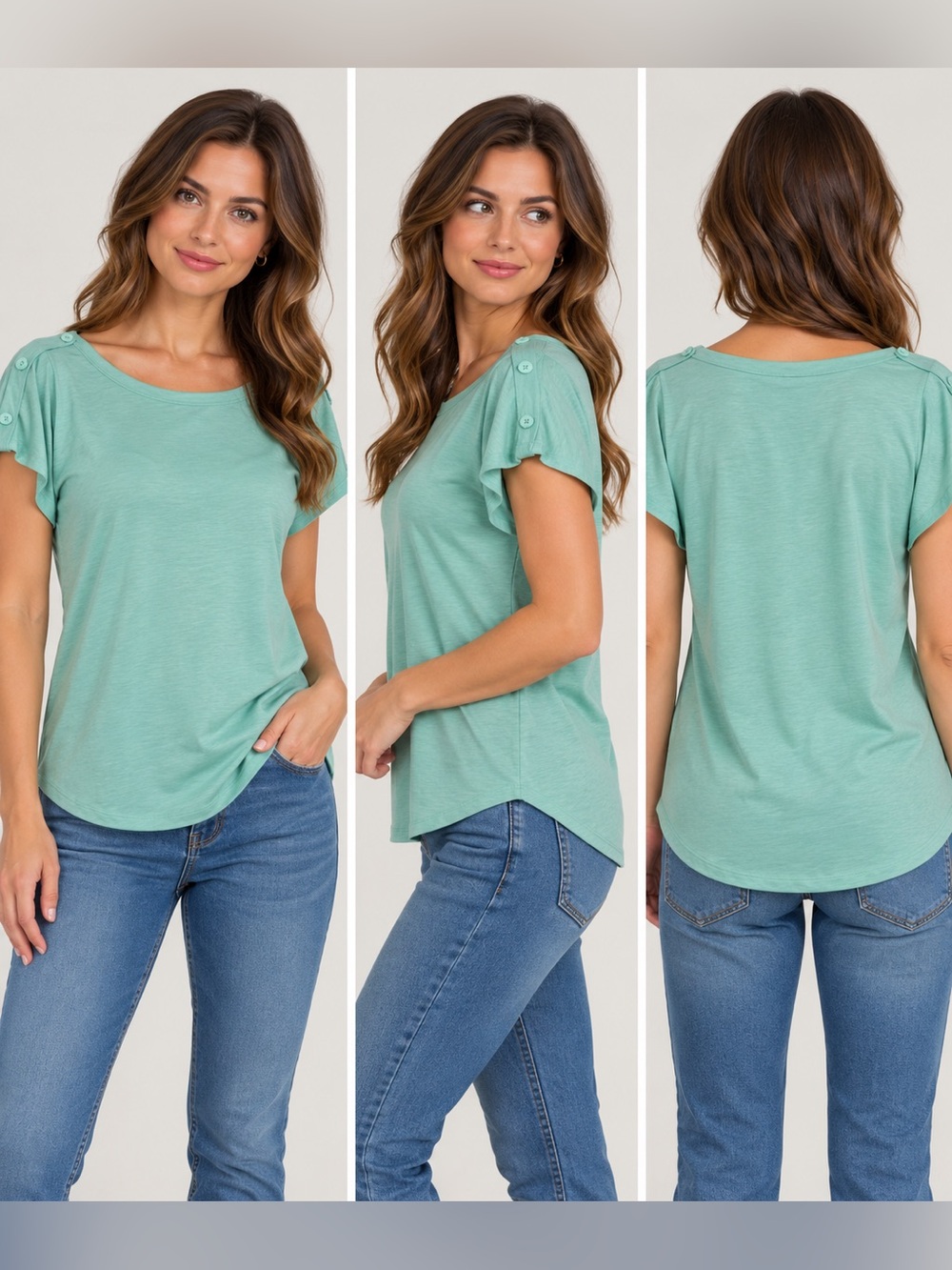 Denim & Co. Women’s T-Shirt sz M Cotton Blend Boatneck NWOT #F323